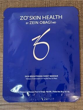 ZO Skin Health by Zein Obagi MD Skin Brightening Sheet Facial Masque 0.7 oz NEW